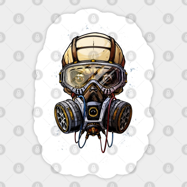 Gas Mask Sticker by hadlamcom